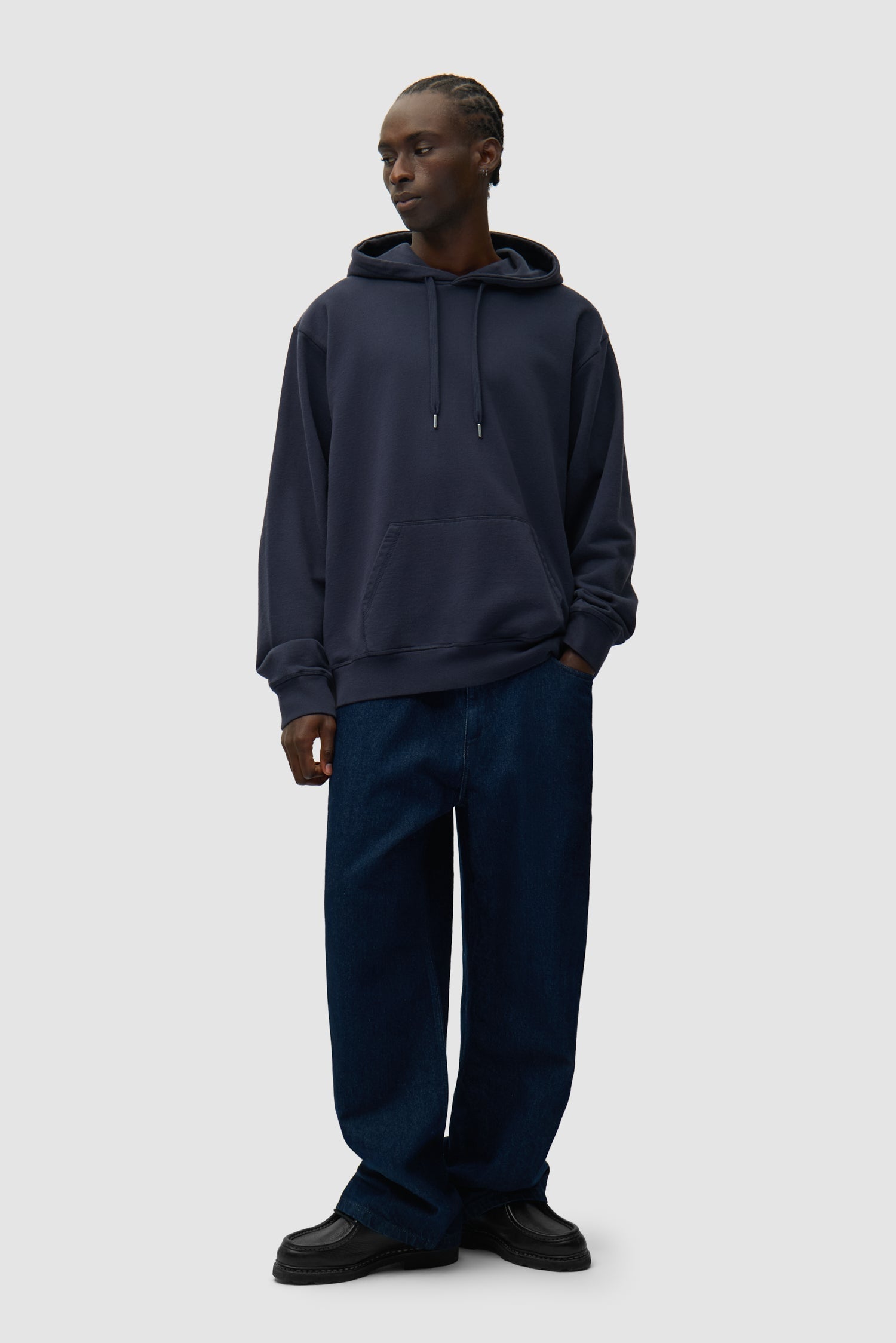 Sweat à capuche Back SS26 - Bleu marine