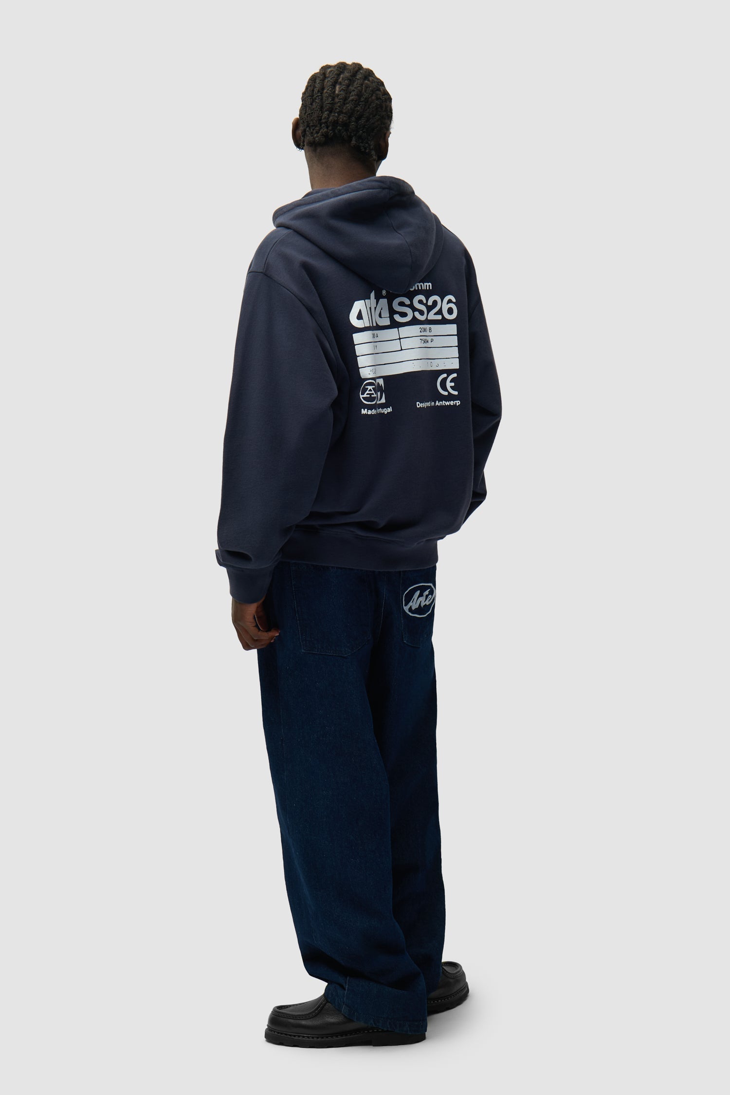 Sweat à capuche Back SS26 - Bleu marine
