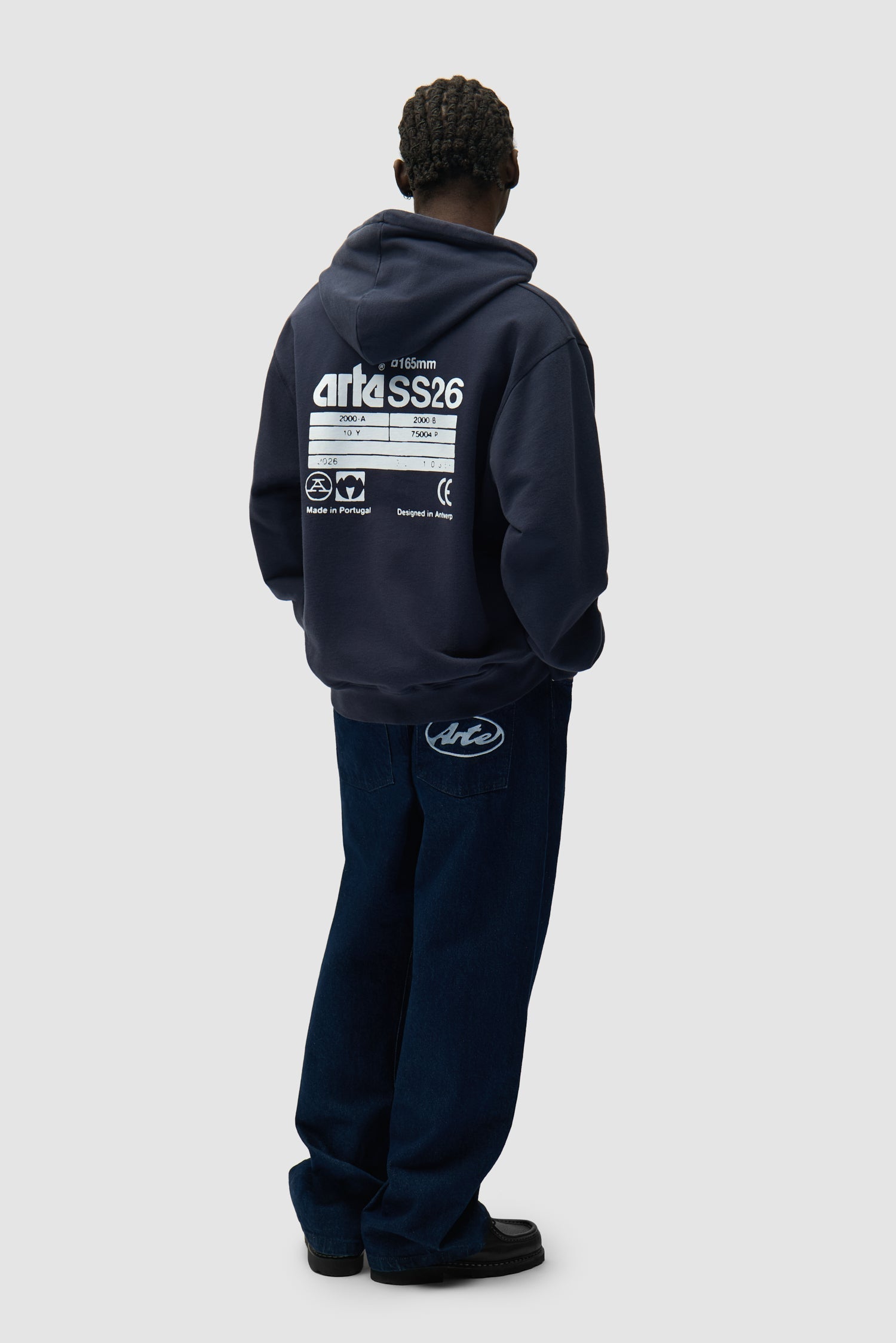 Sweat à capuche Back SS26 - Bleu marine