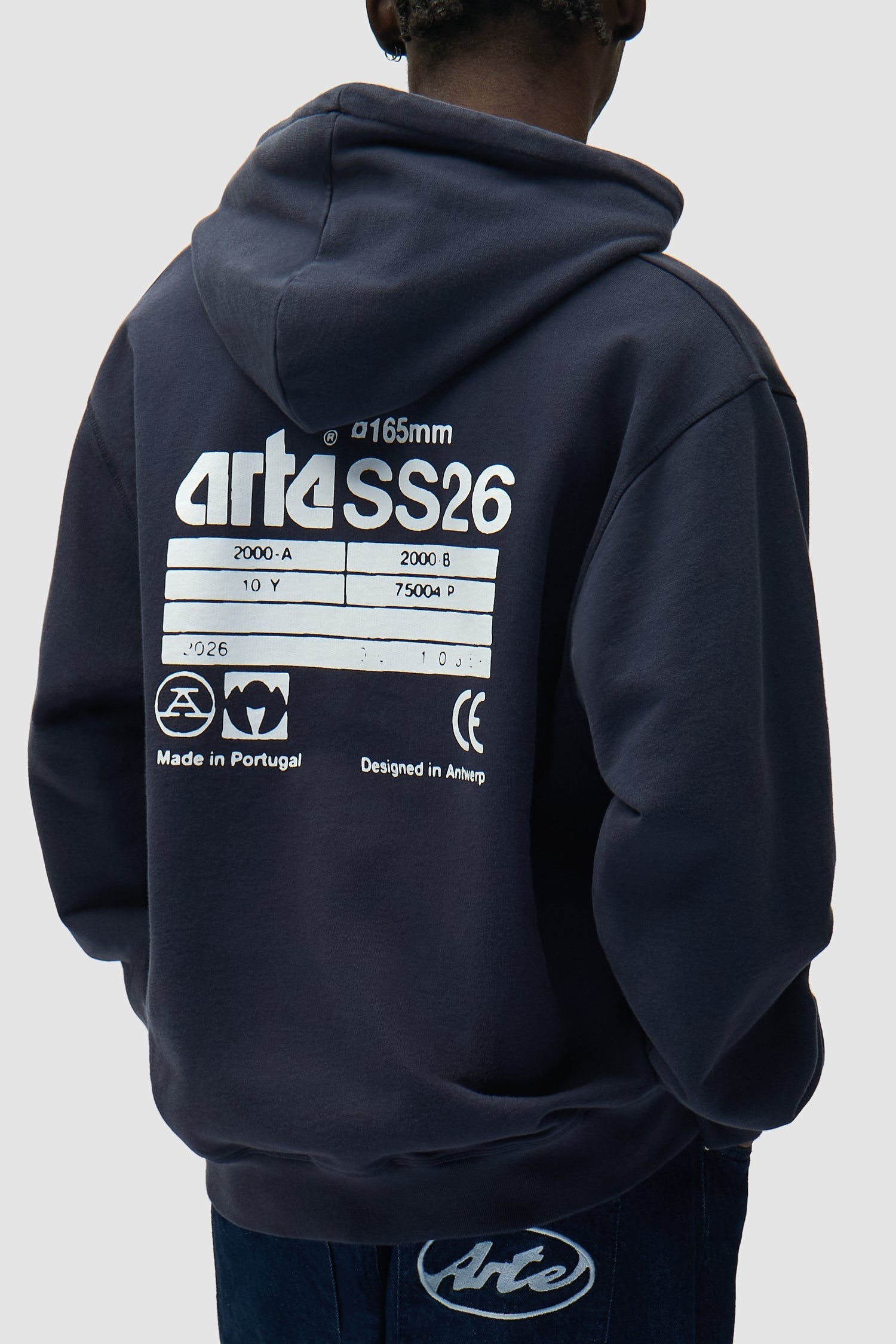 Sweat à capuche Back SS26 - Bleu marine