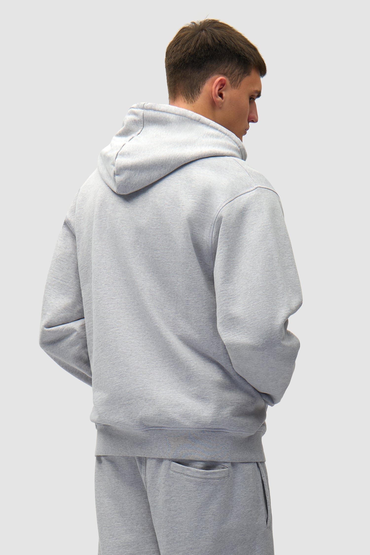 Sweat à capuche avec logo cœur - Gris