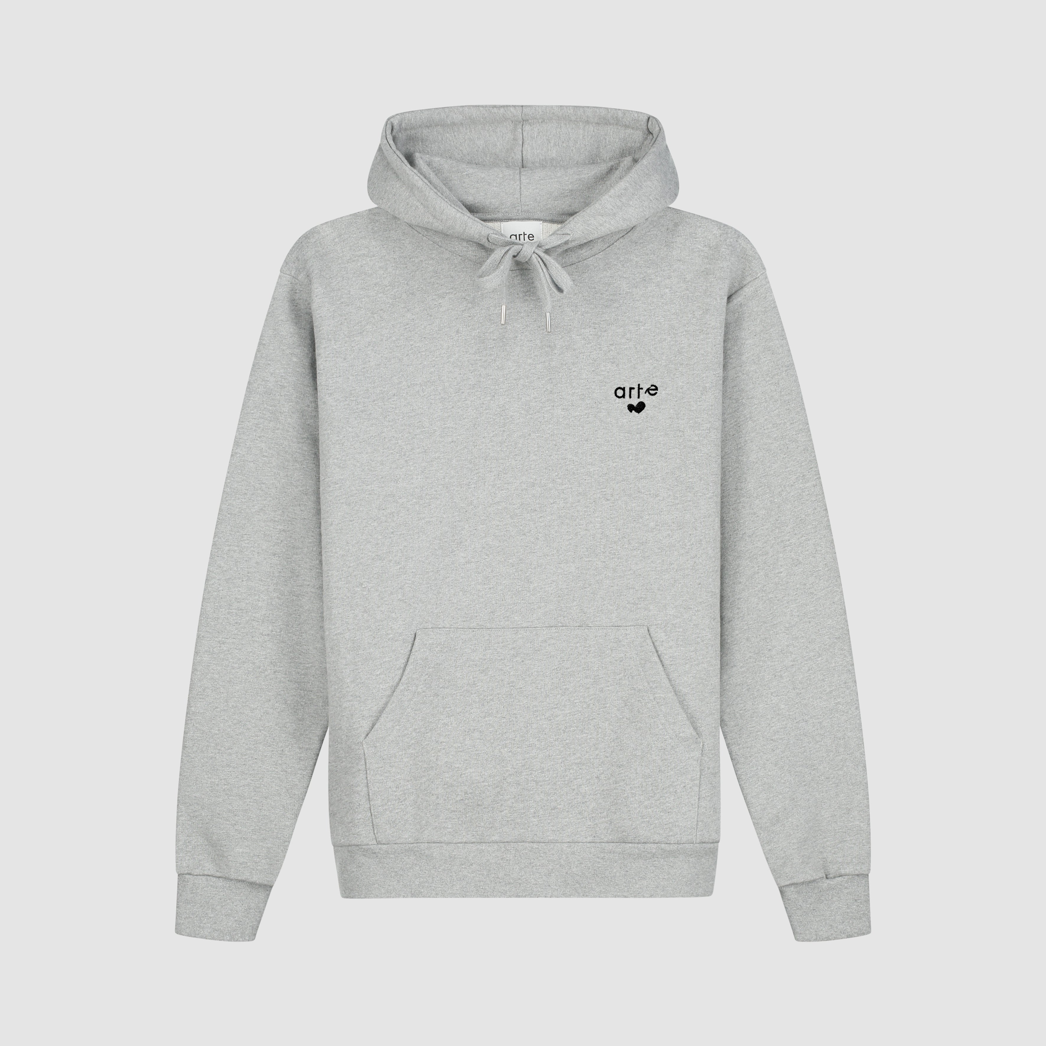 Sweat à capuche avec logo cœur - Gris