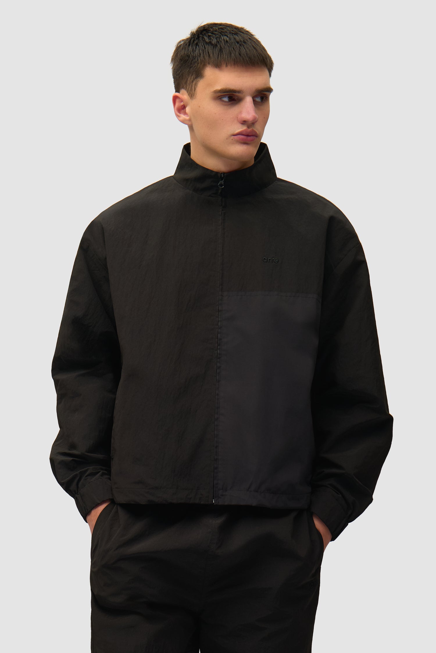 Veste de survêtement carrée - Noir