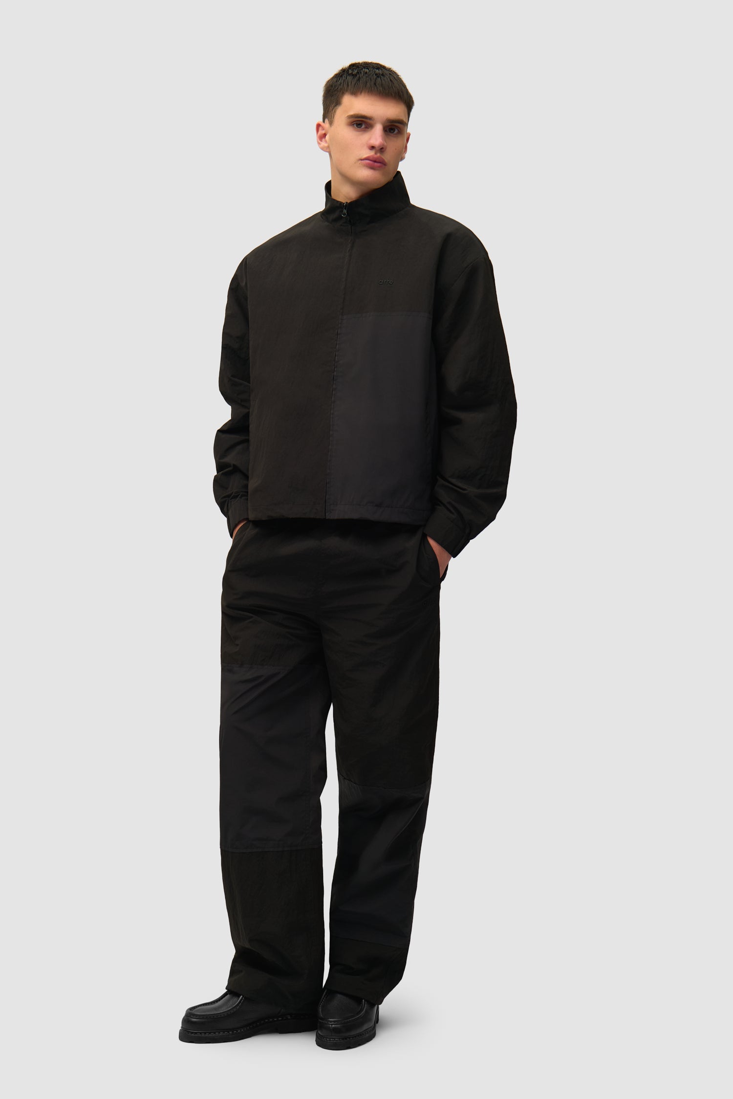 Veste de survêtement carrée - Noir