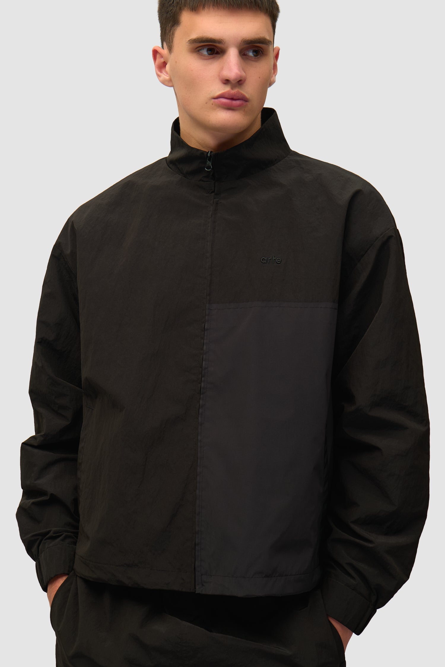 Veste de survêtement carrée - Noir