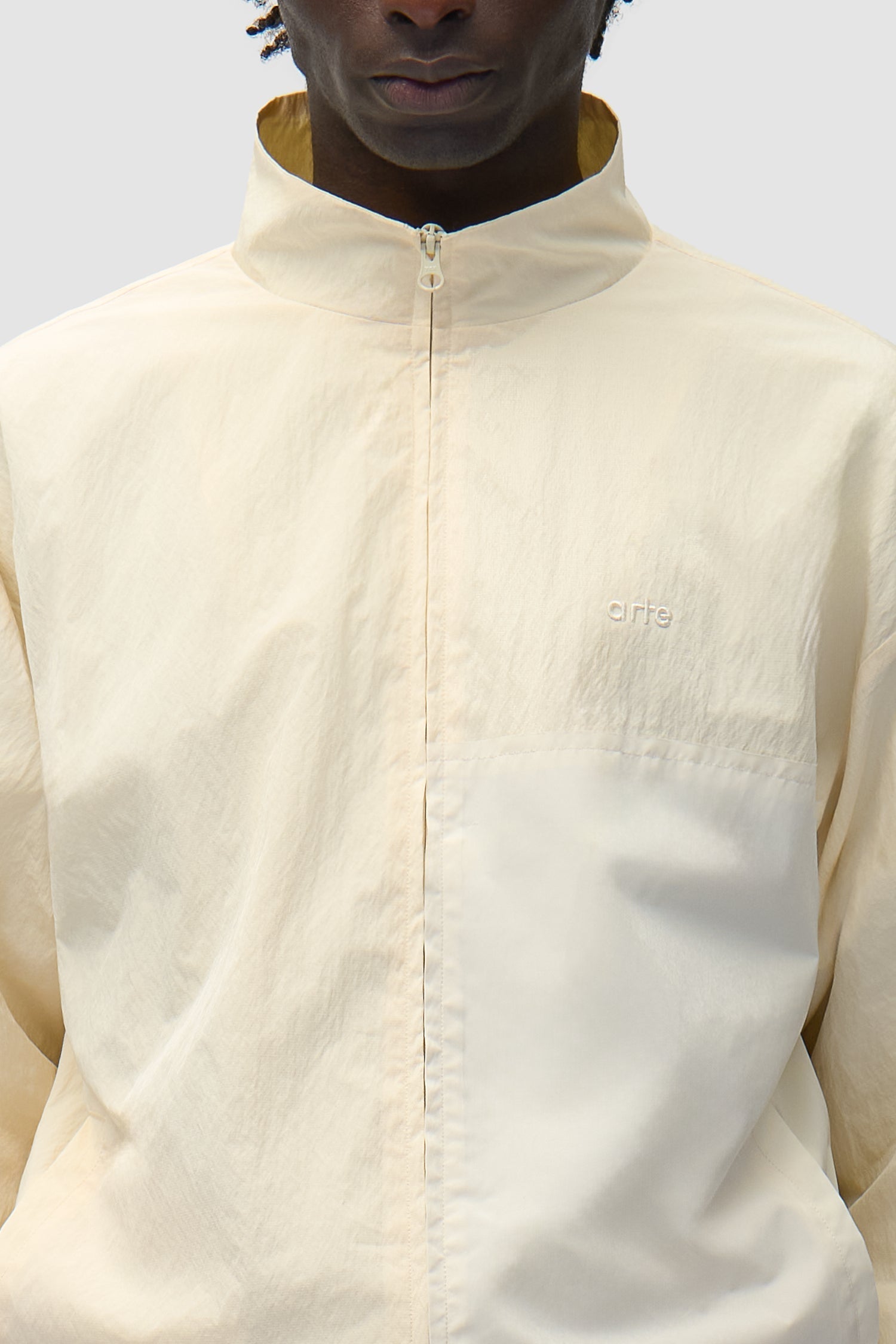 Veste de survêtement carrée - Crème