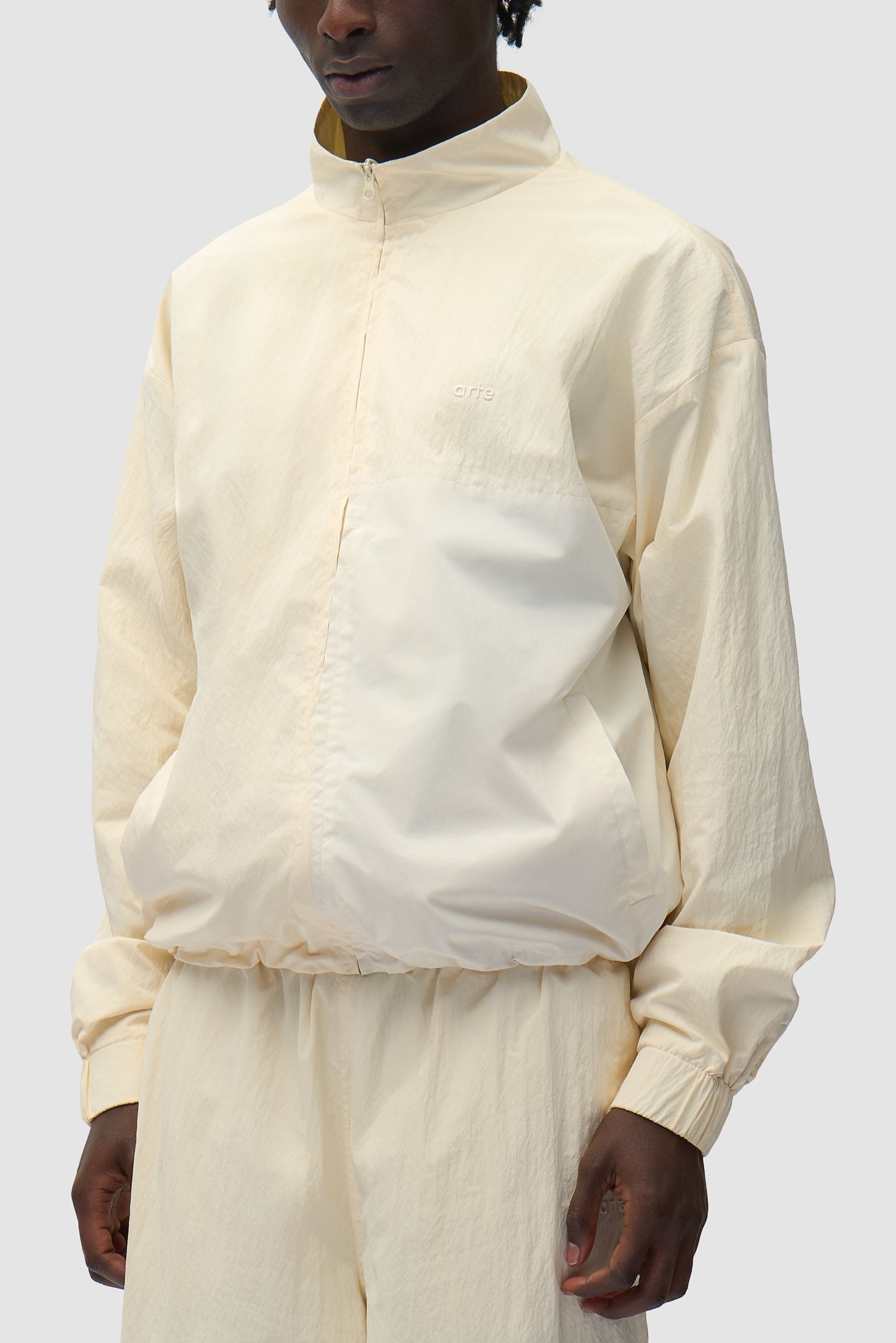 Veste de survêtement carrée - Crème