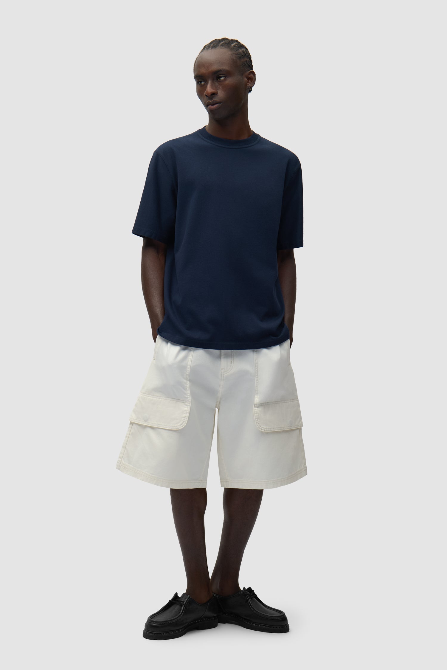 T-shirt à dos imprimé abstrait - Bleu marine