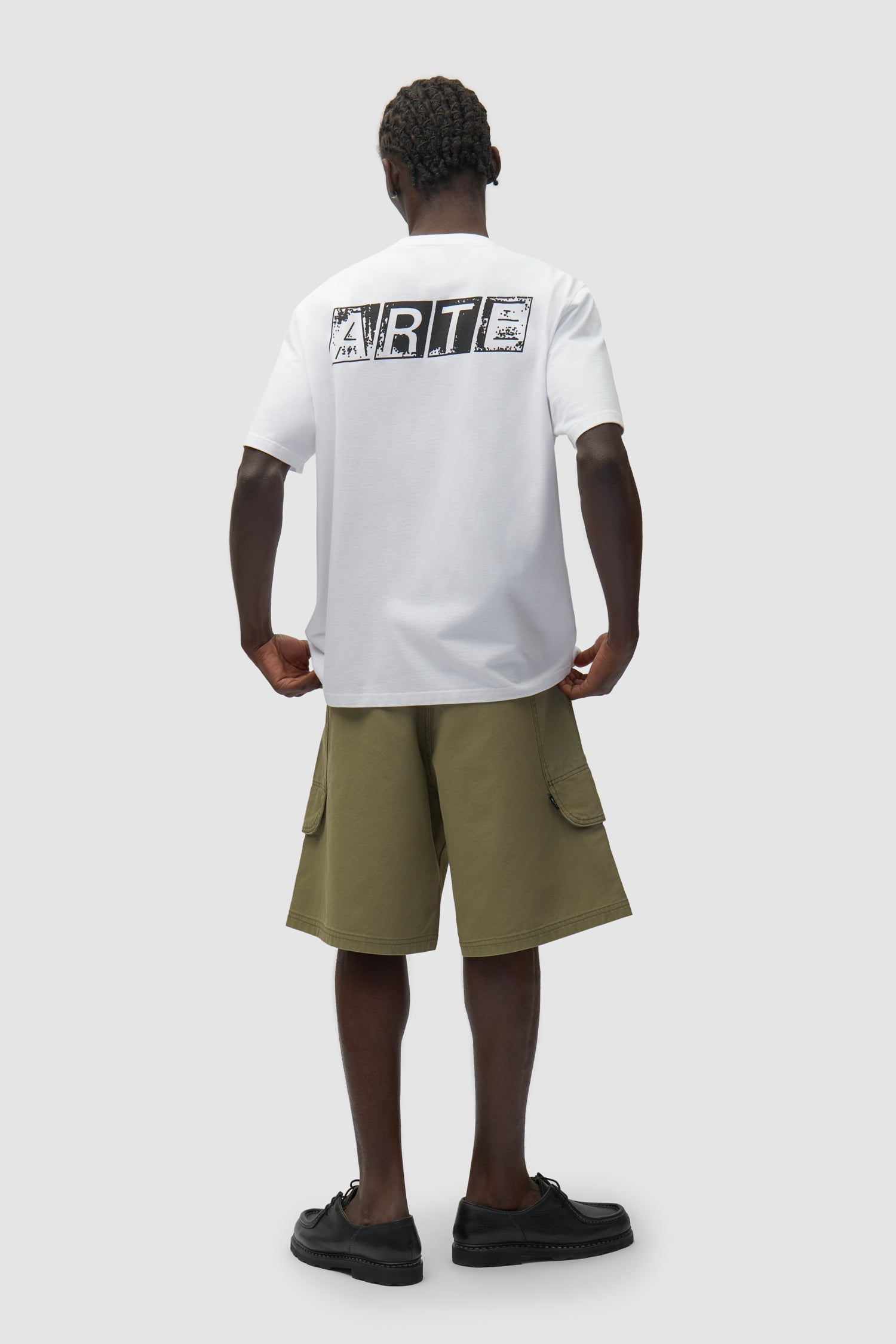 T-shirt imprimé délavé au dos - Blanc