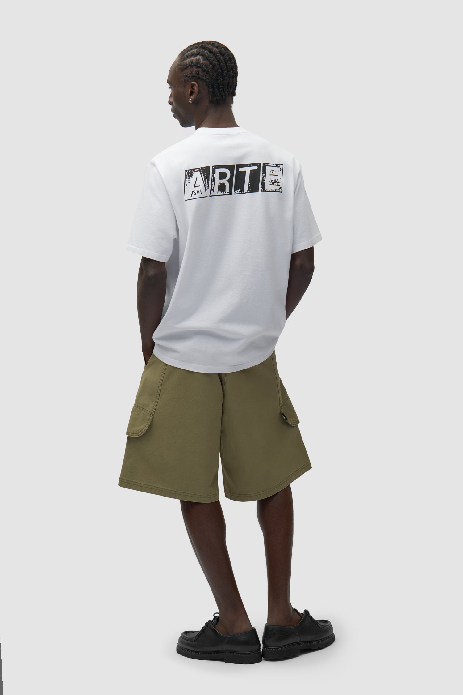 T-shirt imprimé délavé au dos - Blanc