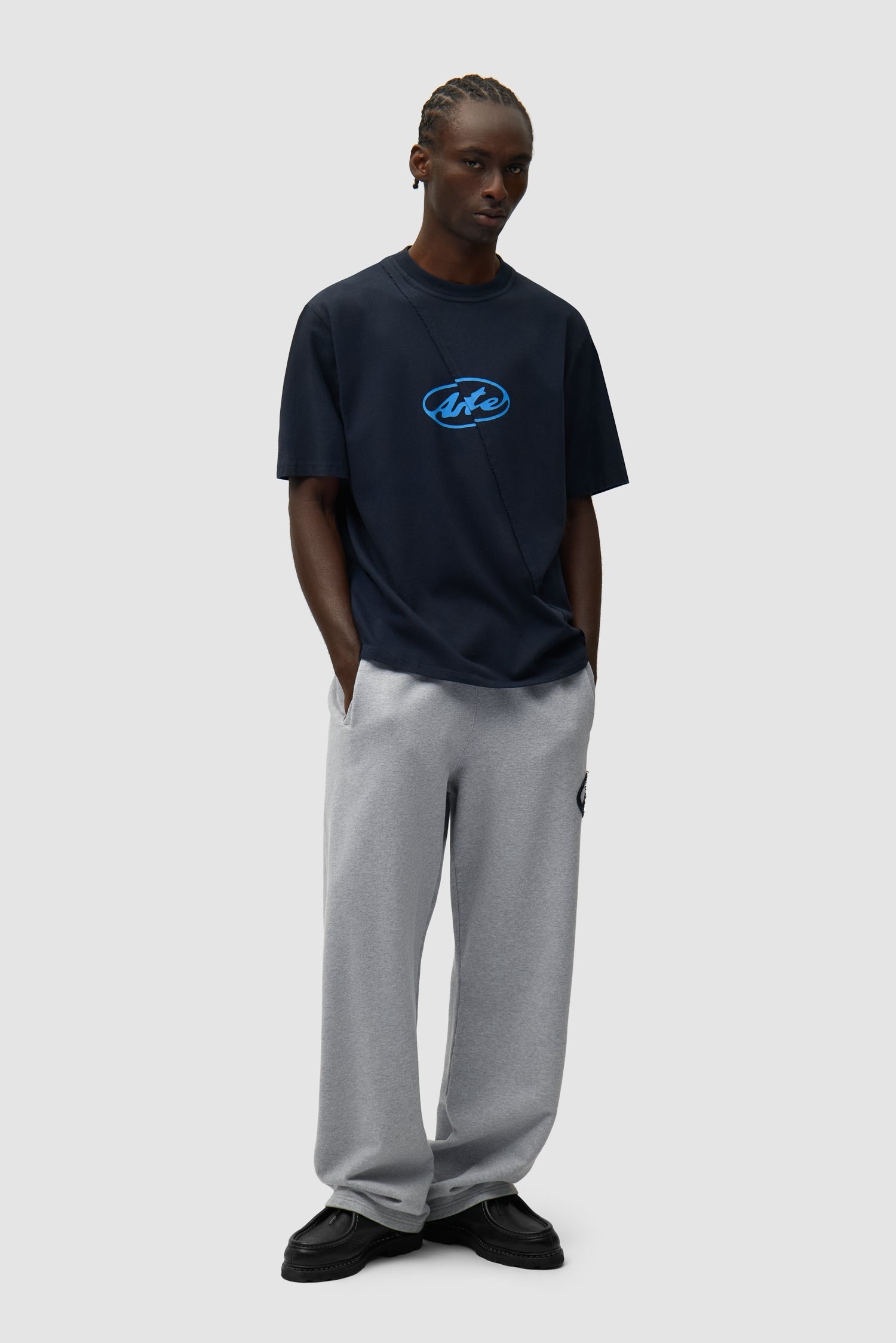 Pantalon de survêtement avec logo Circle Patch - Gris