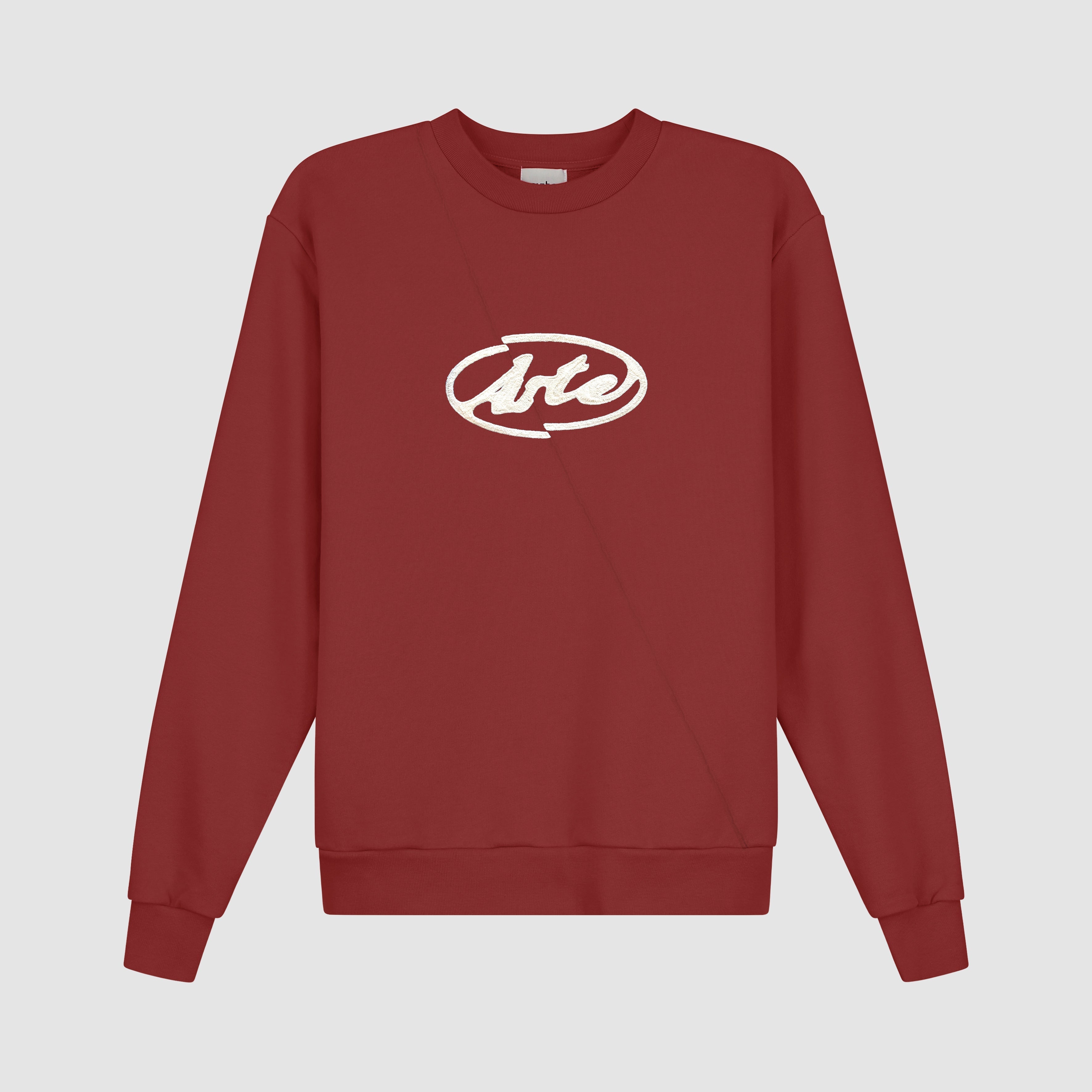 Pull brodé avec logo cercle - Bordeaux
