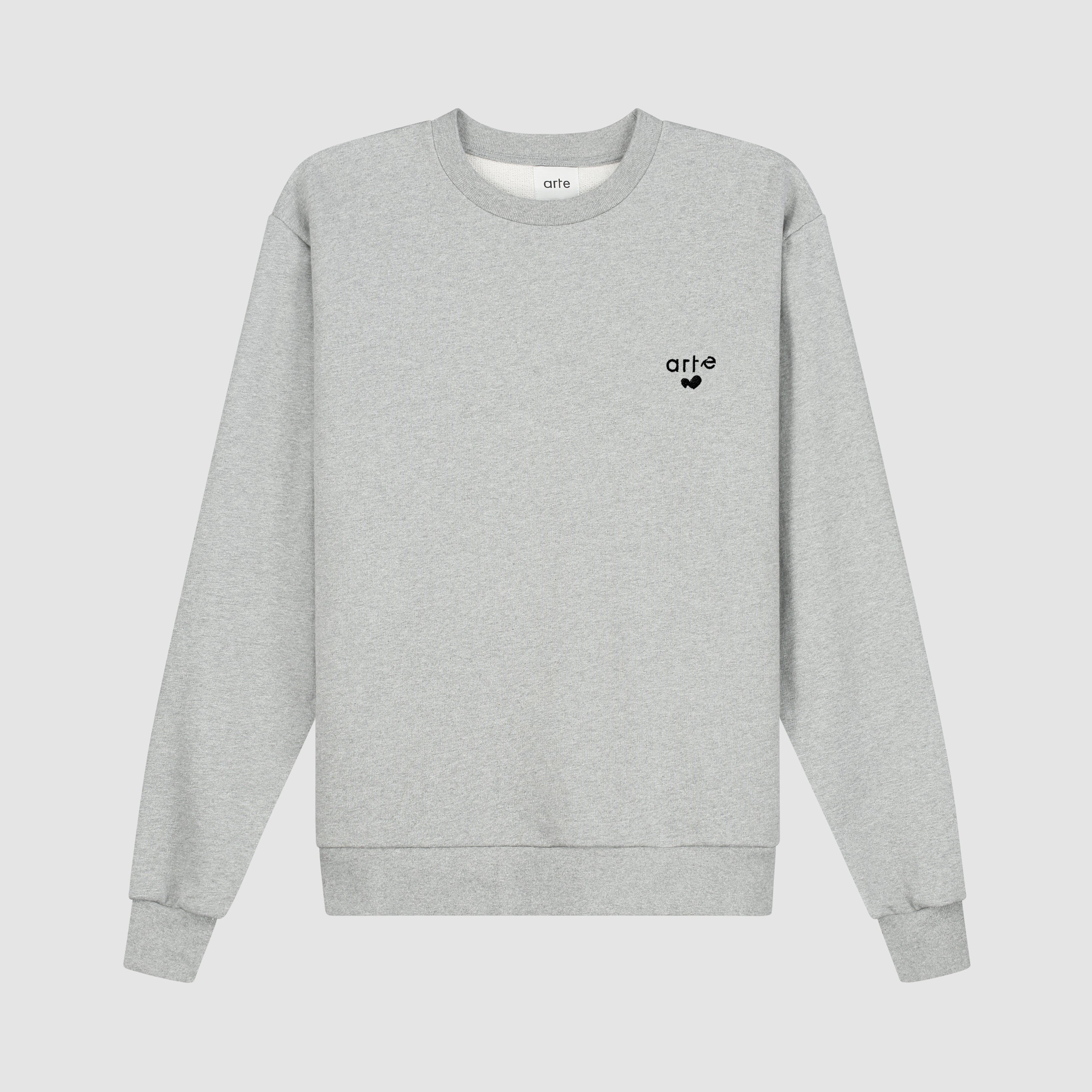 T-shirt à col rond avec logo cœur - Gris