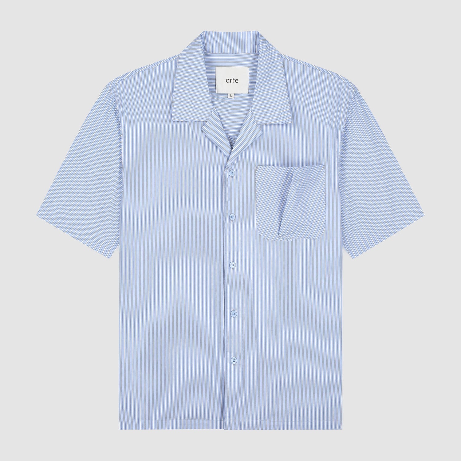 Chemise à poche plissée - Rayée