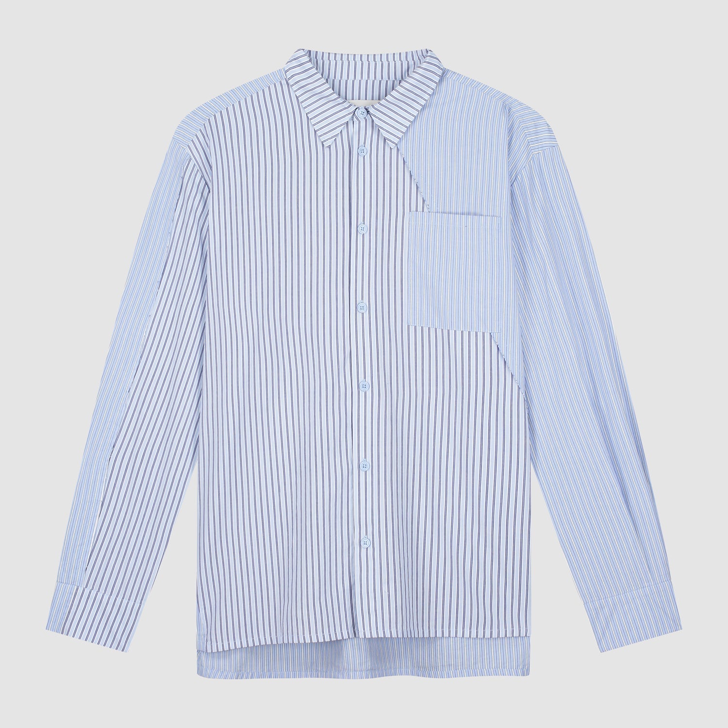 Chemise longue asymétrique - Rayée