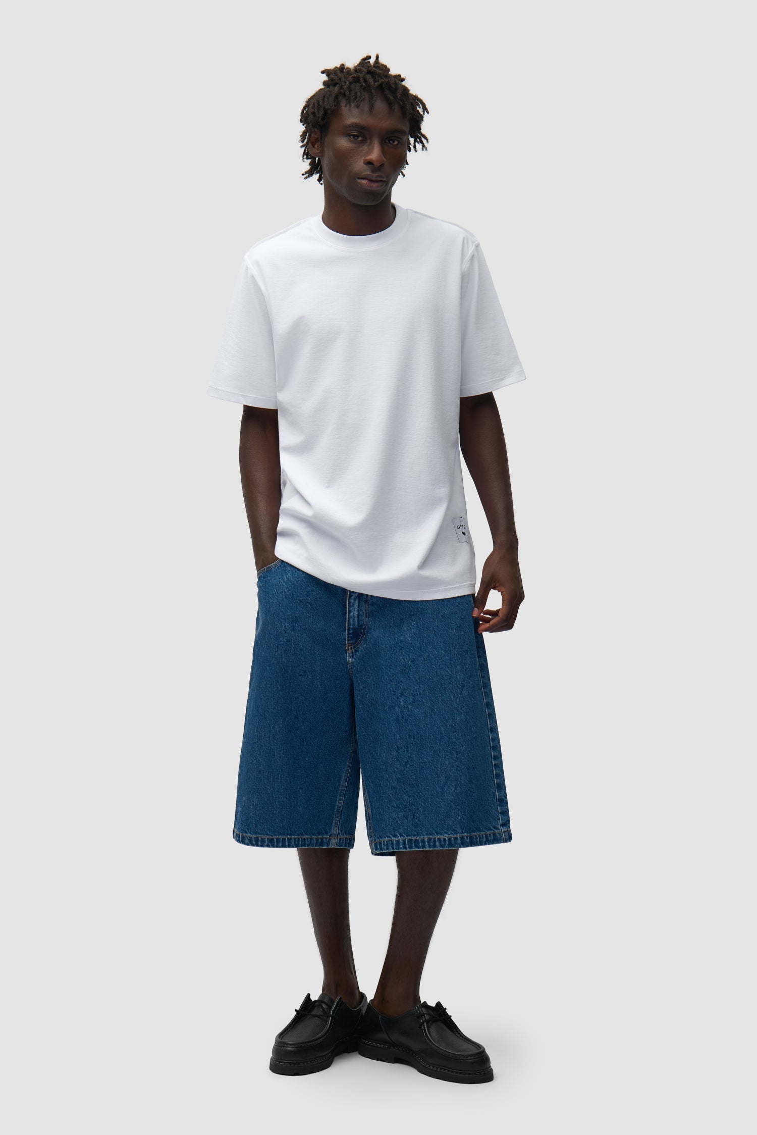 T-shirt à étiquette réversible - Blanc