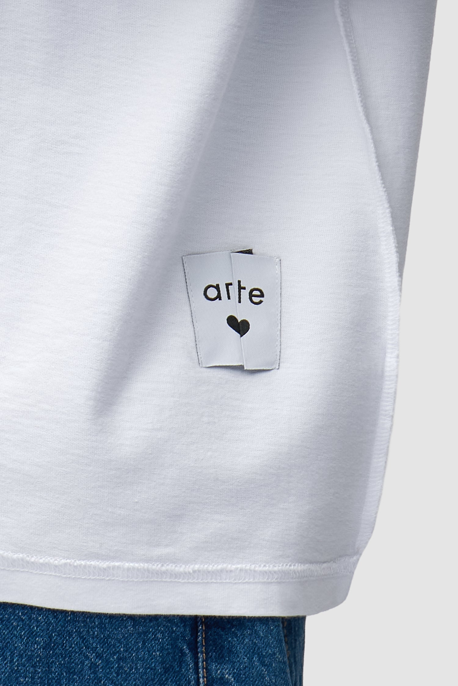 T-shirt à étiquette réversible - Blanc