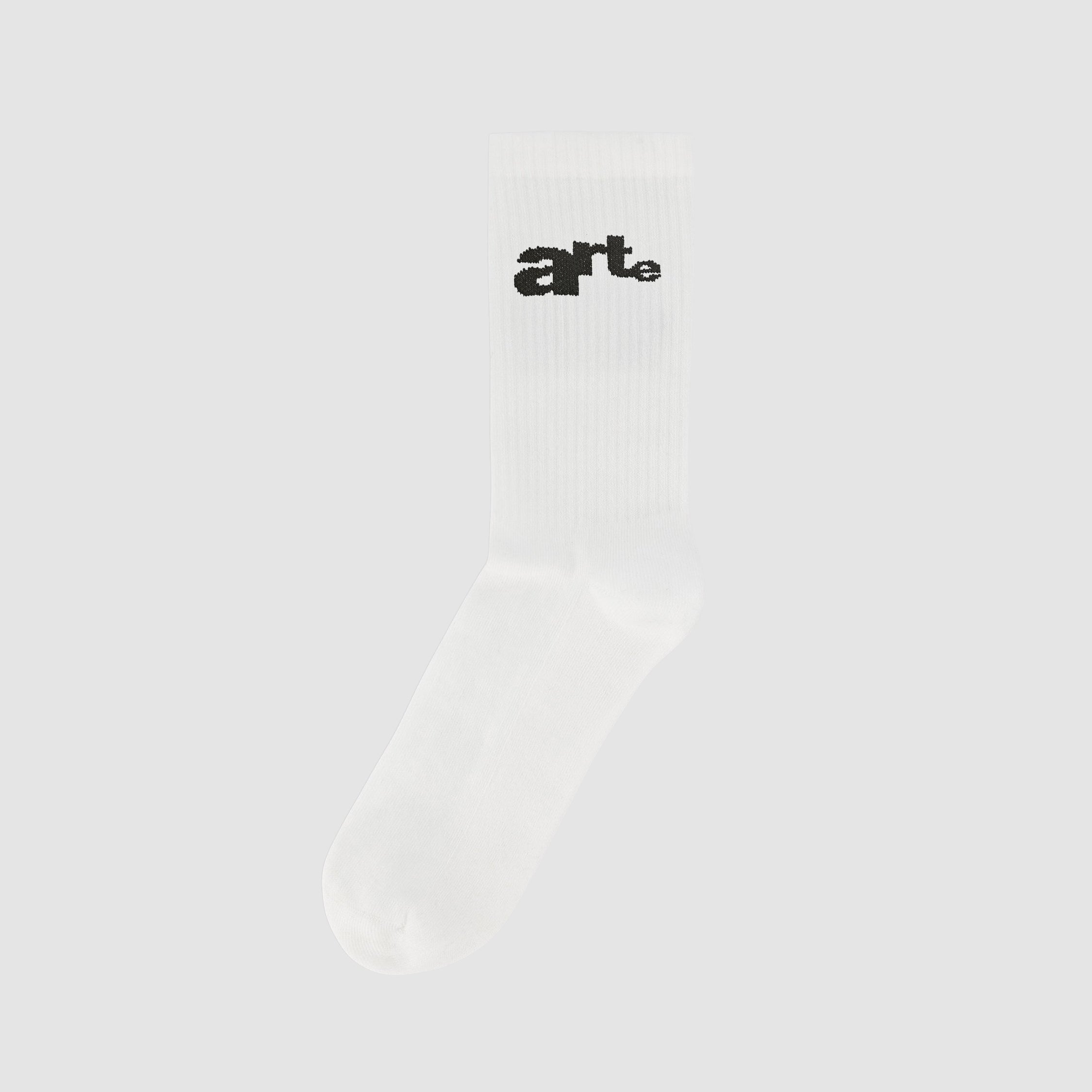 Chaussettes à grand logo - Blanc