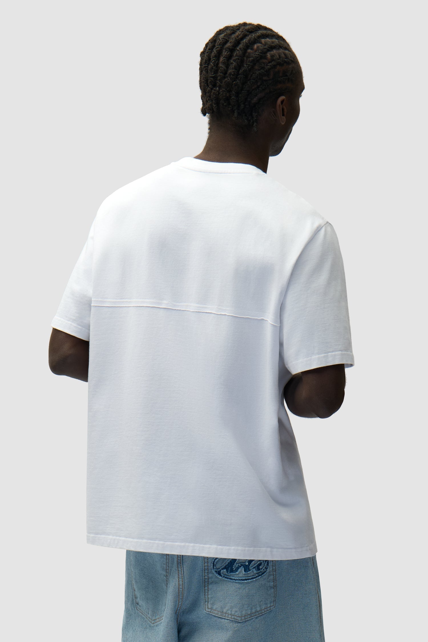 T-shirt avec logo cercle découpé - Blanc