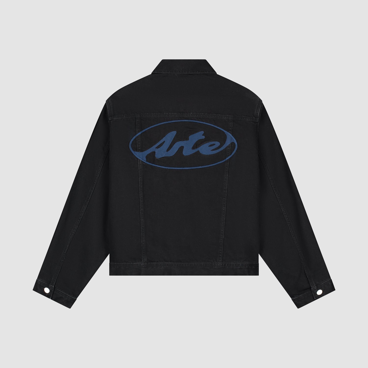 Veste en jean avec logo cercle - Noir
