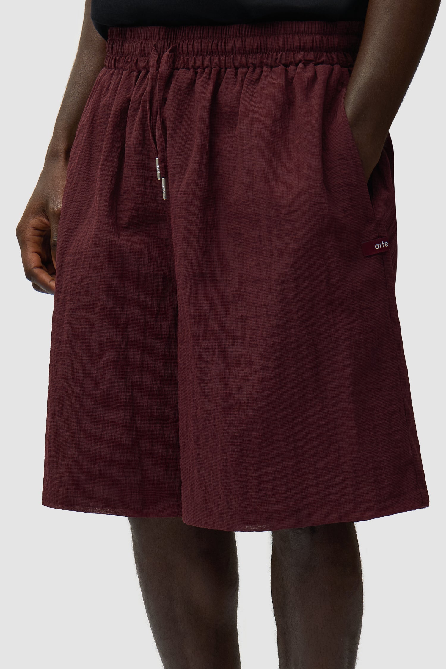 Short en maille - Bordeaux