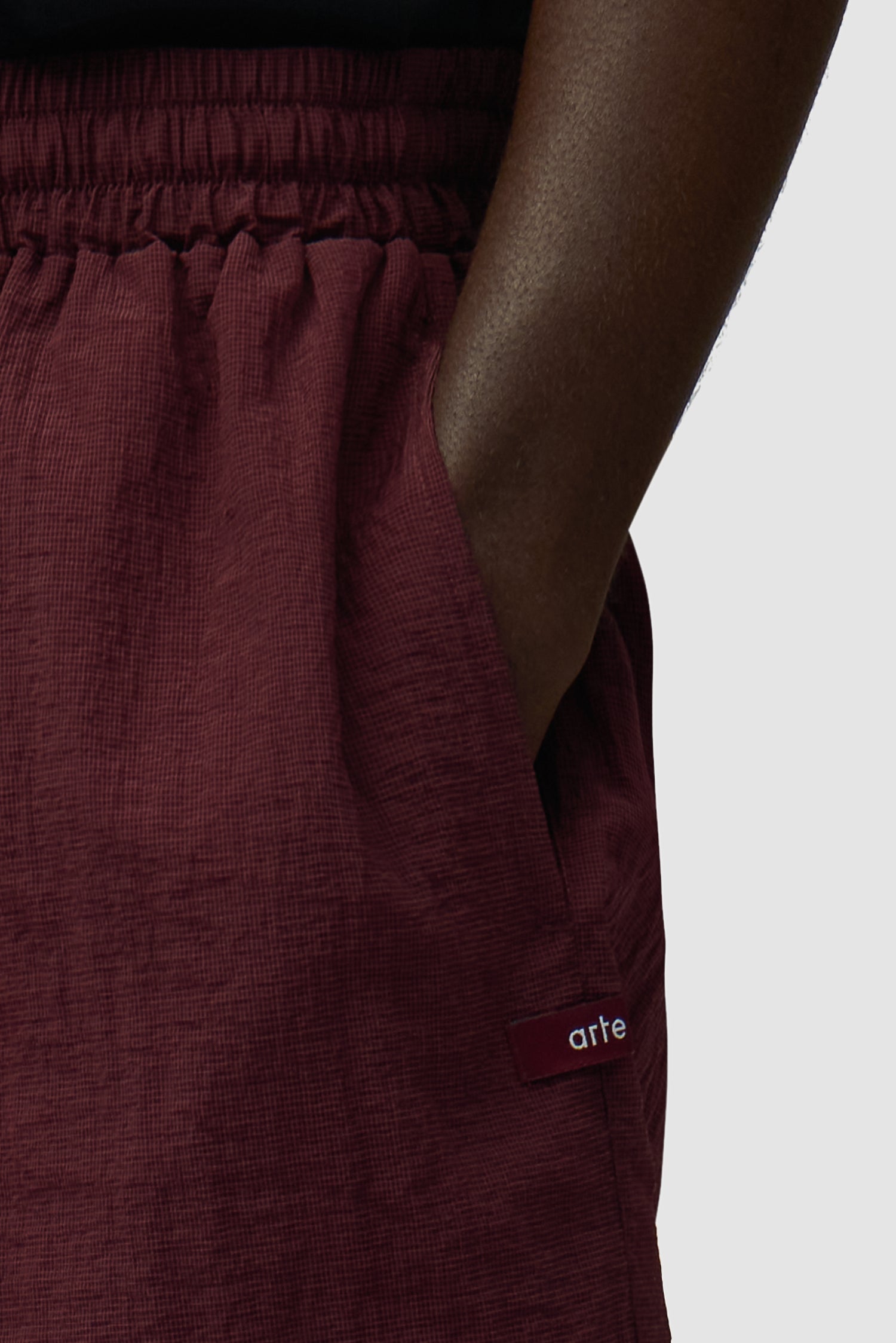 Short en maille - Bordeaux
