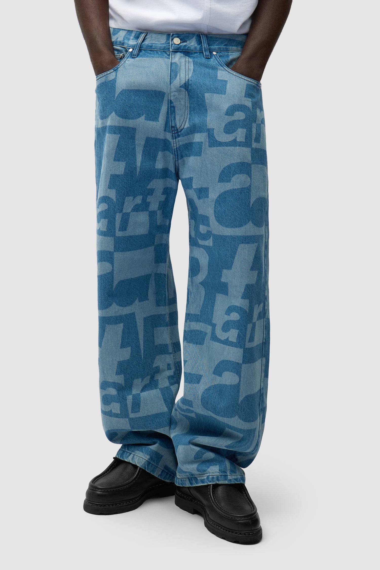 Pantalon en denim intégral - Denim brut