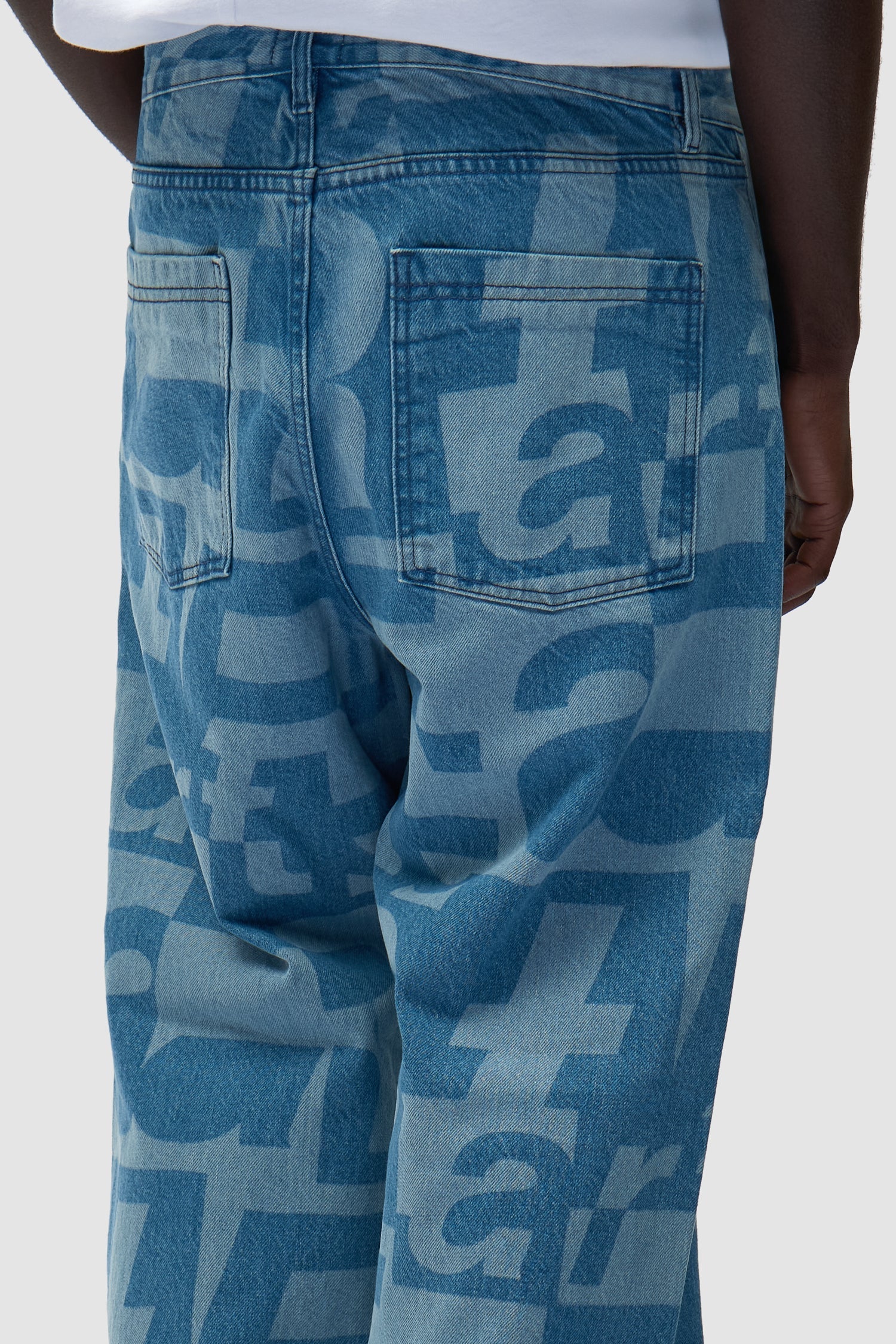 Pantalon en denim intégral - Denim brut