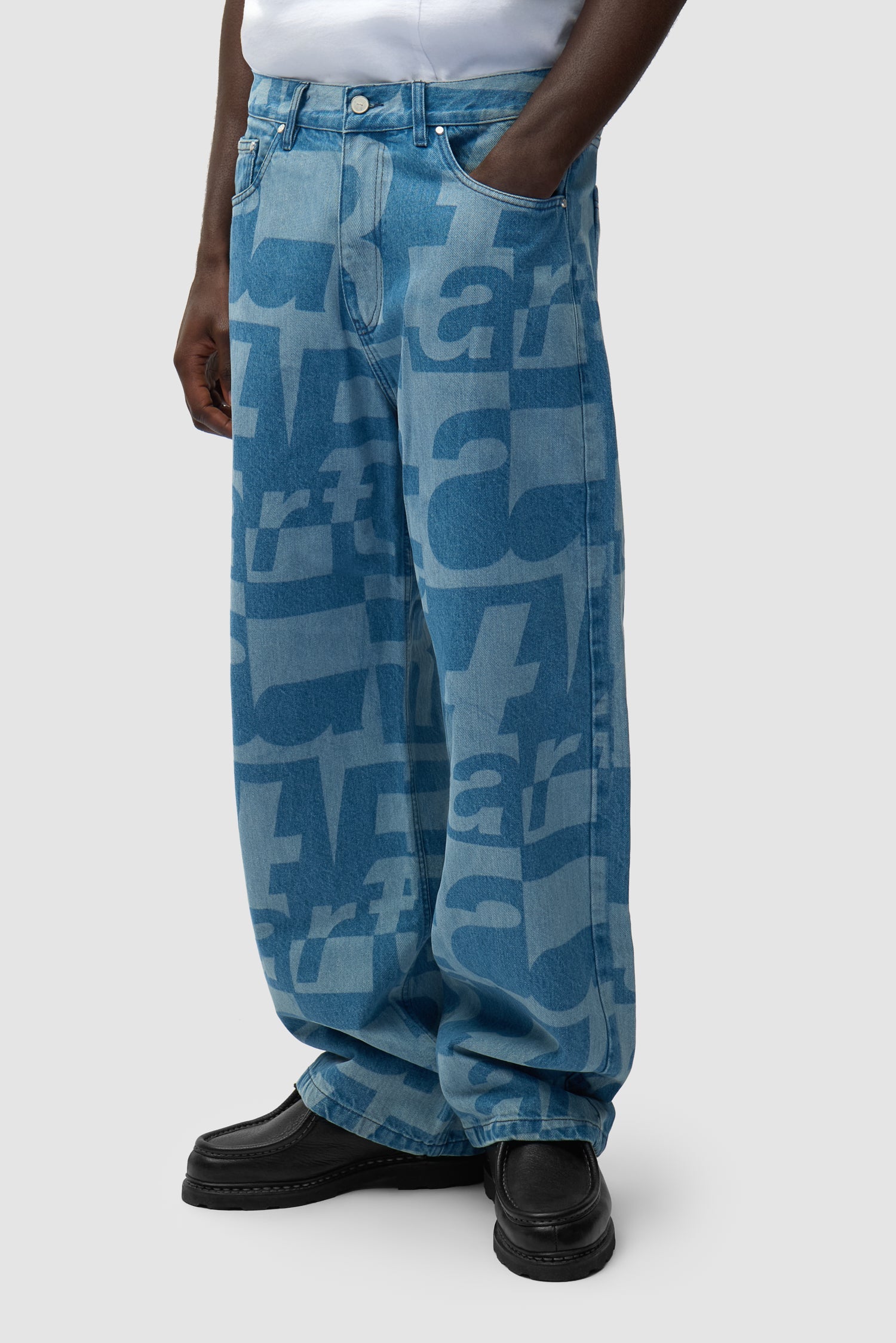 Pantalon en denim intégral - Denim brut