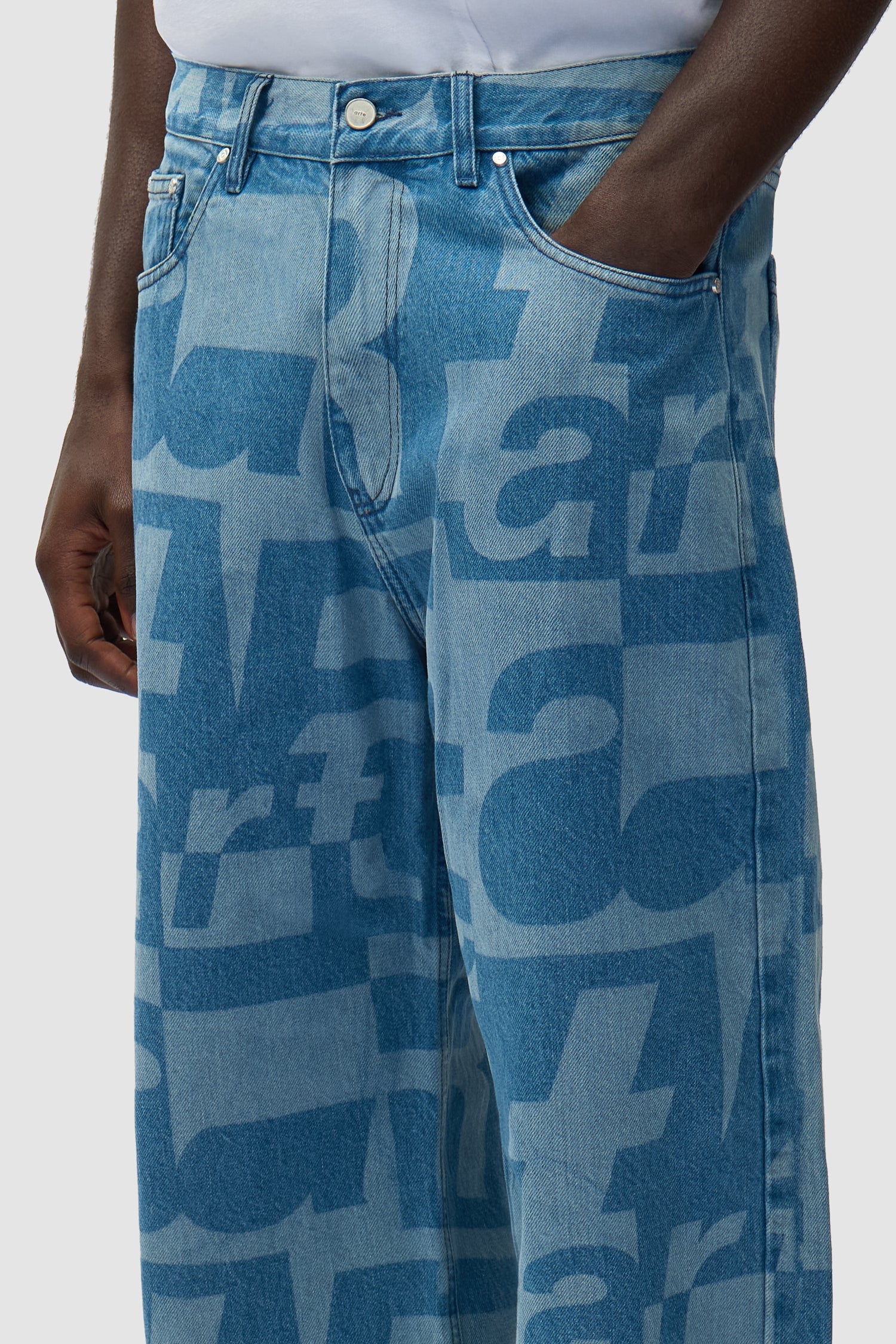 Pantalon en denim intégral - Denim brut