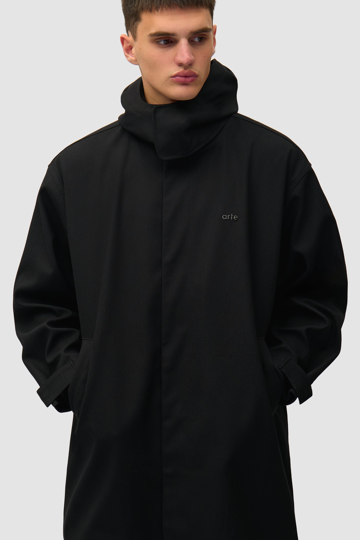 Manteau en lin - Noir