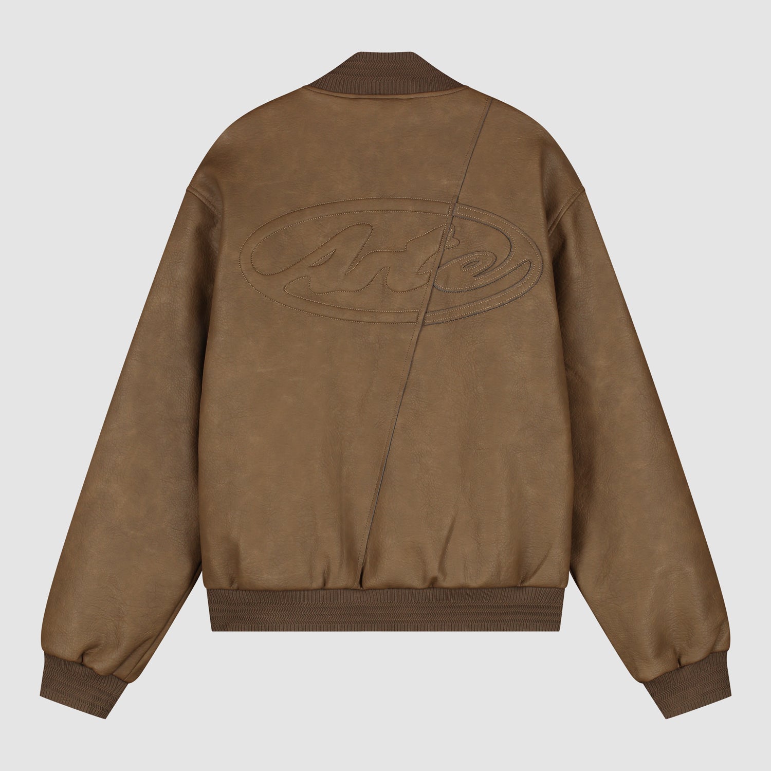 Veste universitaire en cuir - Marron