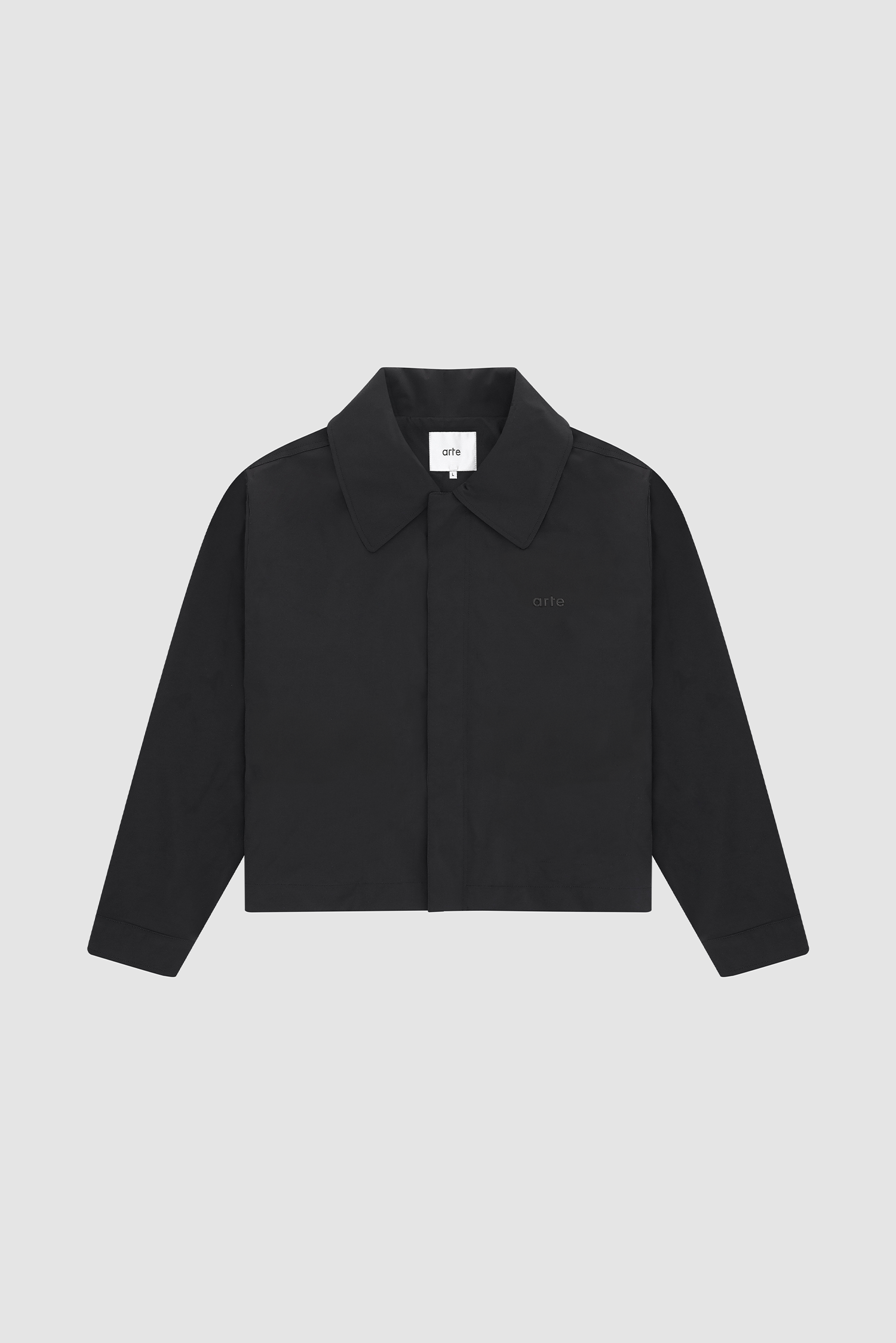 Veste en nylon à grand col - Noir