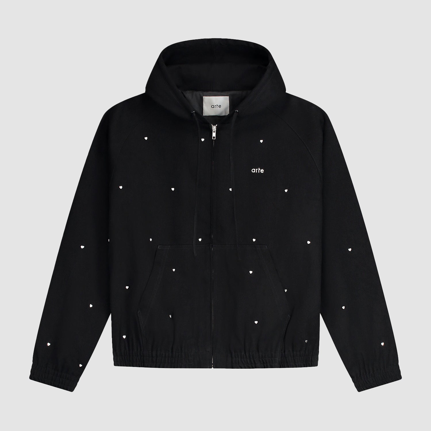 Veste à capuche Metal Hearts - Noir