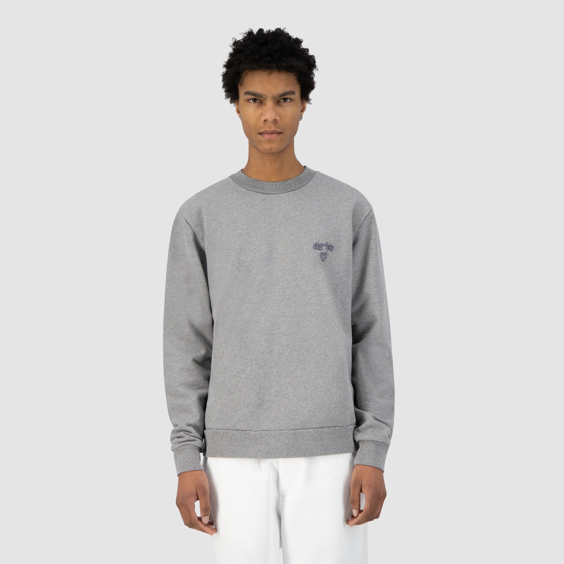 Pull à logo en forme de cœur de Cassat - Gris