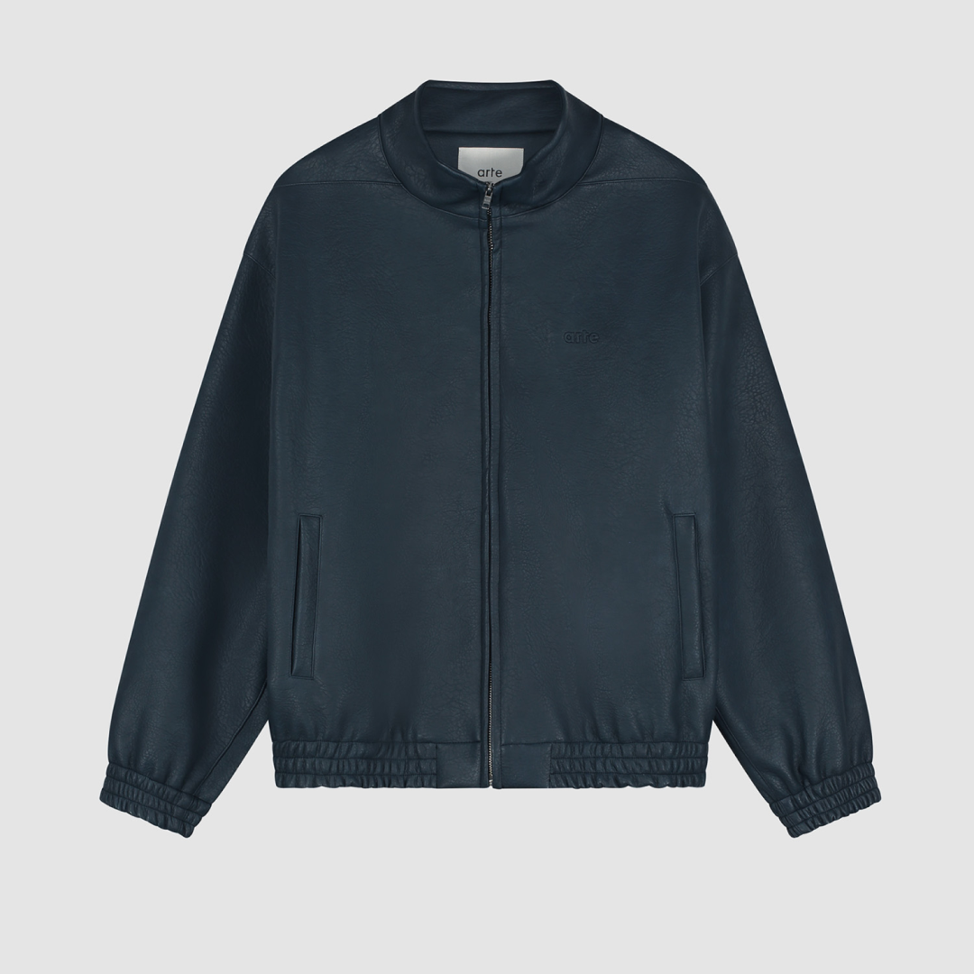 Veste en simili cuir Arte pour adidas - Bleu marine
